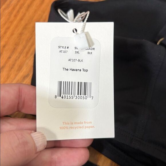 Andie Bikini Set Havana Top High Waisted Bottom Black‎ size XXL NWT - Picture 4 of 7